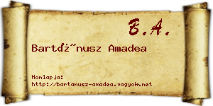 Bartánusz Amadea névjegykártya